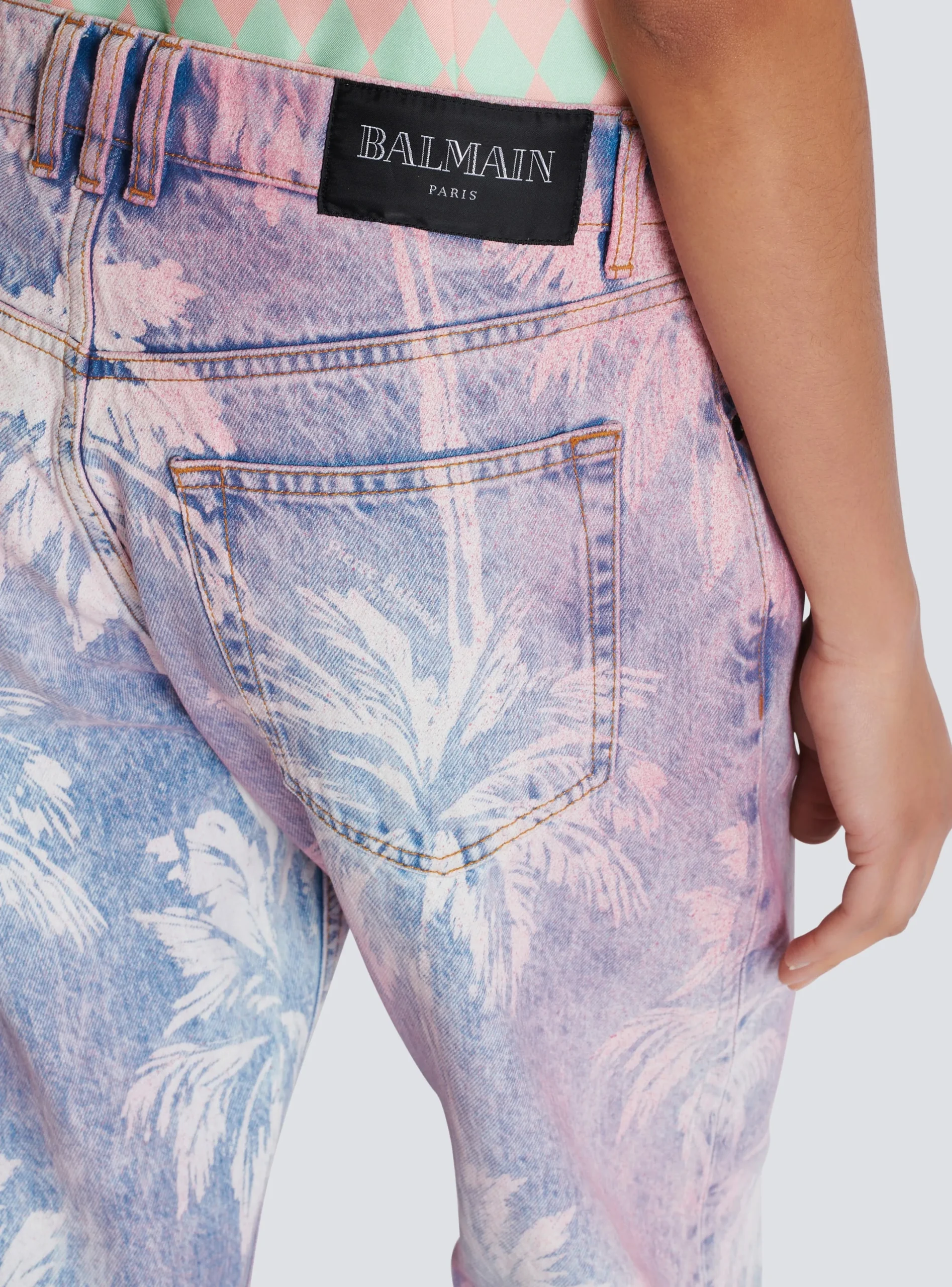 Best Sale Palm Tree Denim Boyfriend Jeans Women Denim