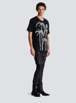 Fashion Palm Tree Embroidered T-shirt T-Shirts