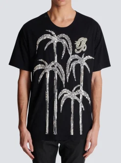Fashion Palm Tree Embroidered T-shirt T-Shirts