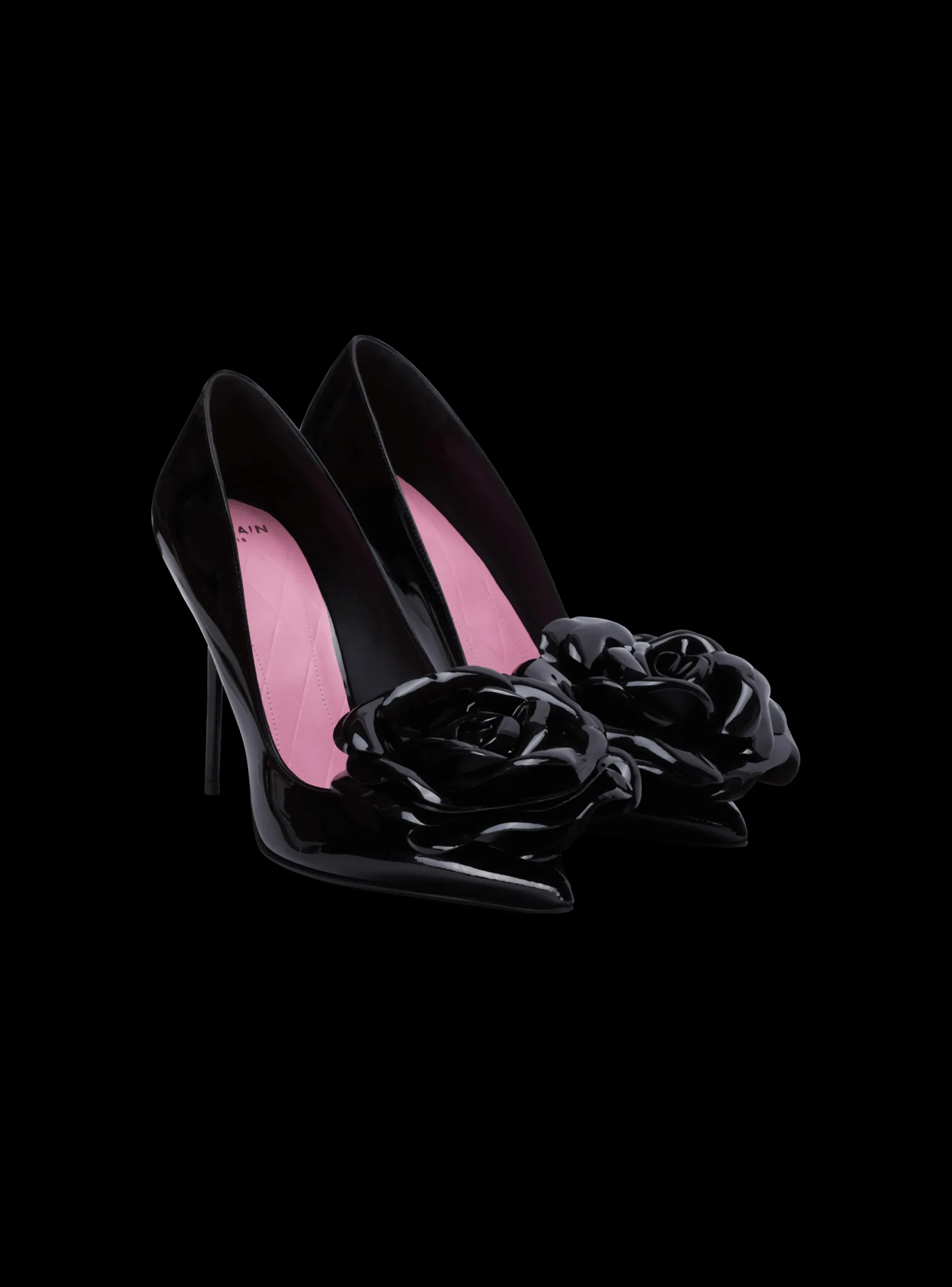 Store Patent Leather Ruby Pumps With Flower Detail Women High Heels & Pumps