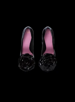Store Patent Leather Ruby Pumps With Flower Detail Women High Heels & Pumps