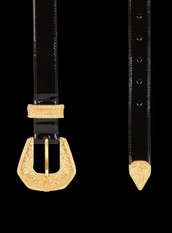New Patent Leather Western Belt Women Belts