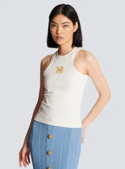 Online PB Embroidered Tank Top Women T-Shirts