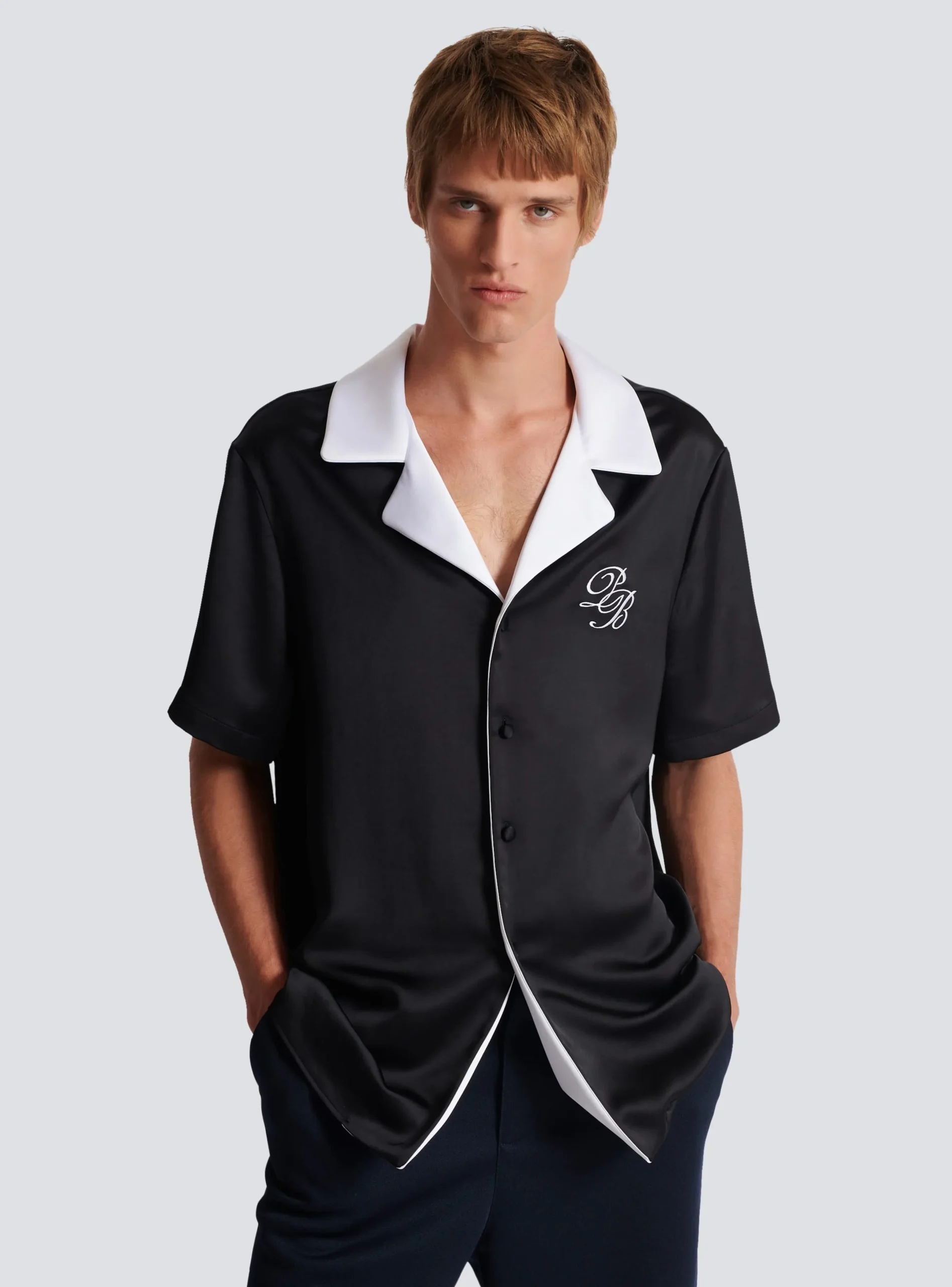Online PB Signature Satin Short-sleeved Shirt Shirts And Polos