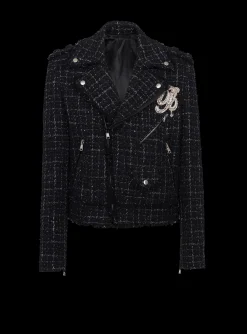 Discount PB Signature Tweed Biker Jacket Outerwear