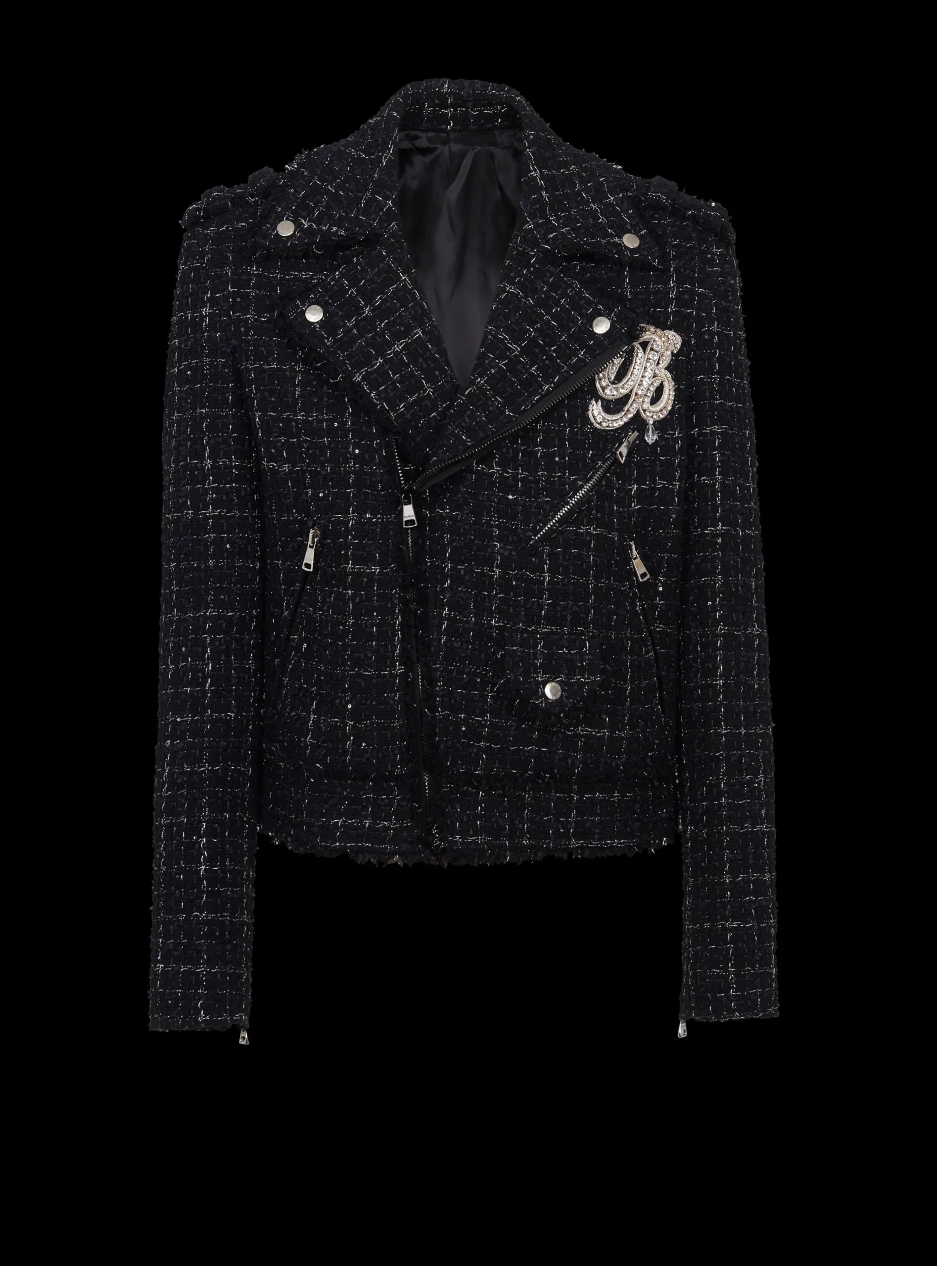 Discount PB Signature Tweed Biker Jacket Outerwear