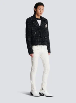 Discount PB Signature Tweed Biker Jacket Outerwear
