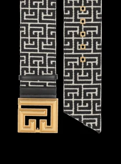 New P-Belt Monogram Jacquard Belt Women Belts