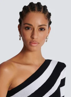 Cheap Pearl Earrings With Art Deco Rhinestones Women Fashion Jewelry