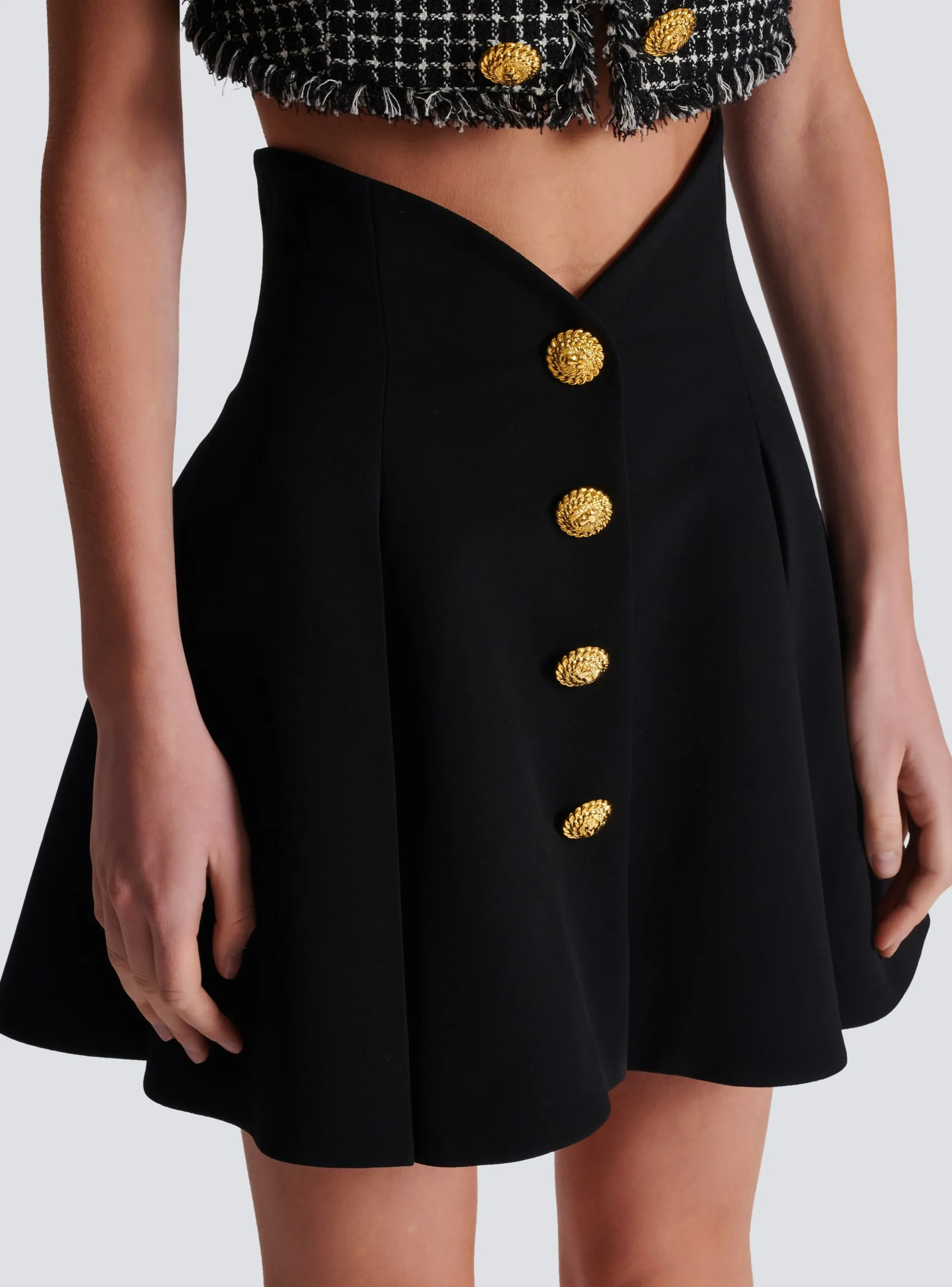 Online Pleated Crepe Tulip Skirt Women Skirts