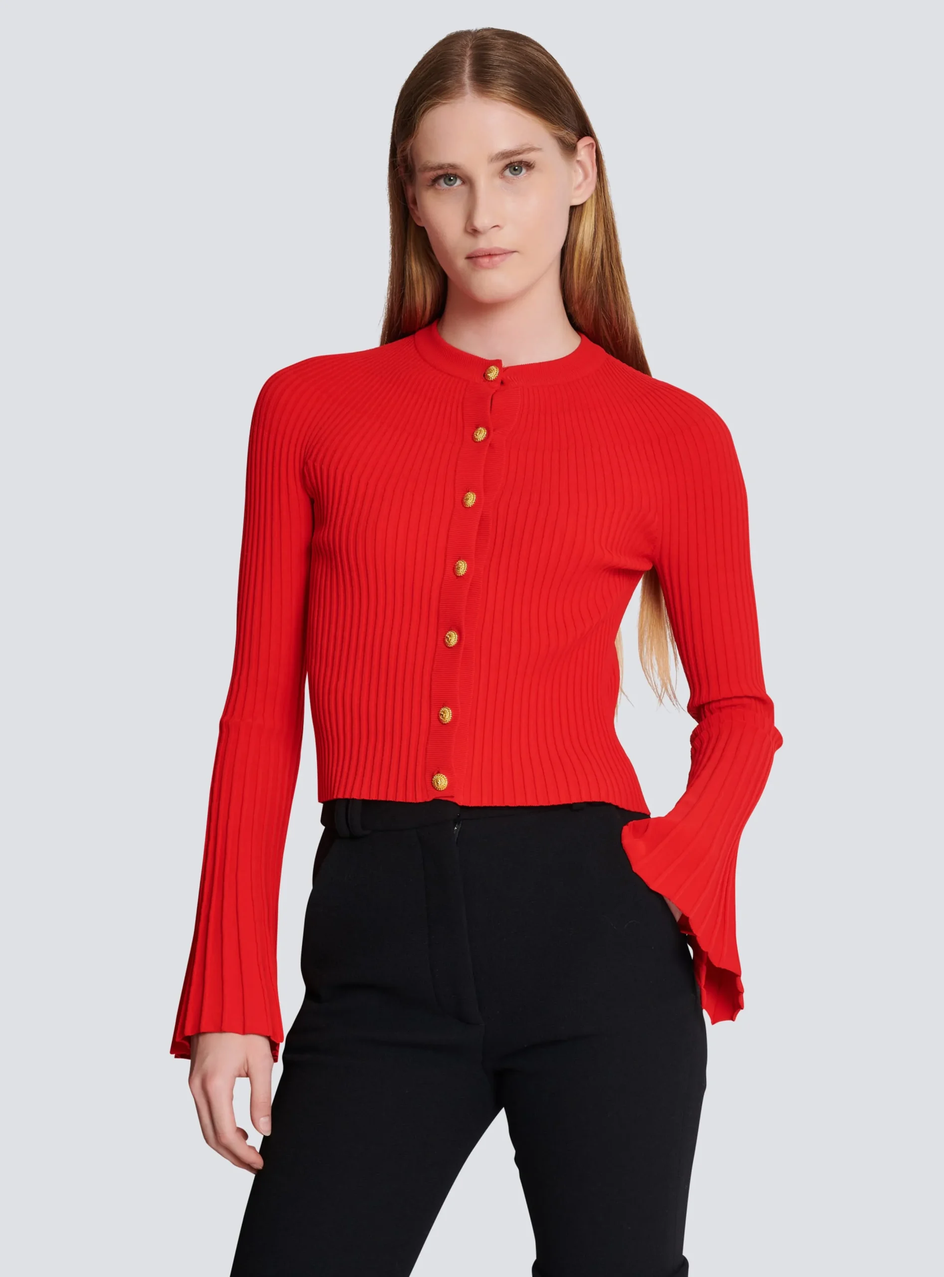 Cheap Pleated Knit Cardigan Women Knitwear