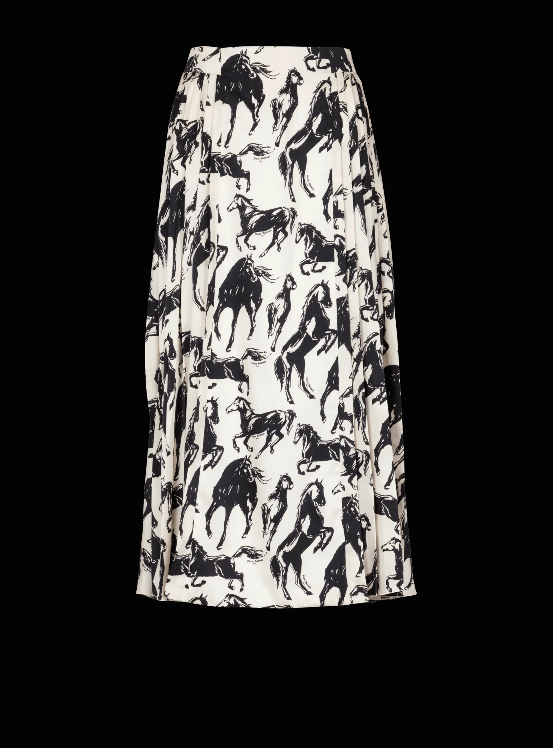 Cheap Pleated Midi Skirt In Printed Silk Women Skirts