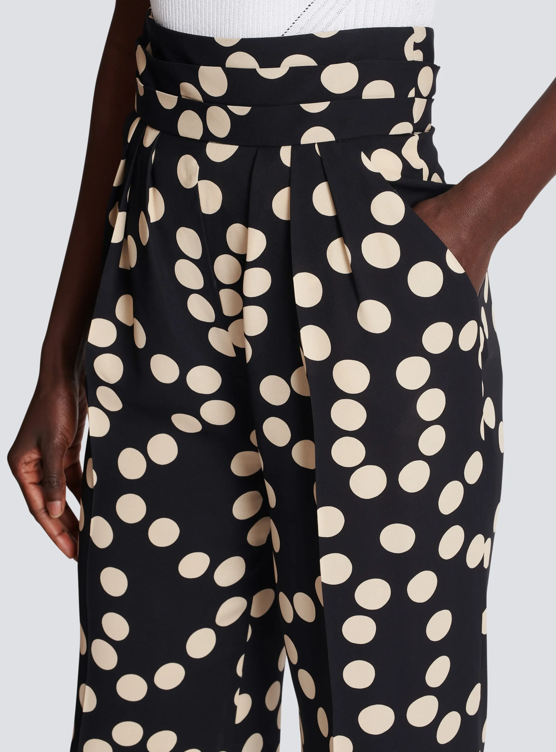 Clearance Polka Dot Wide-leg Trousers Women Trousers And Shorts