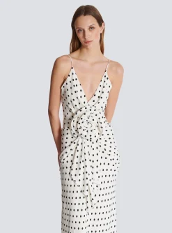 New Polka Dots Printed Maxi Dress Women Dresses