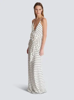 New Polka Dots Printed Maxi Dress Women Dresses