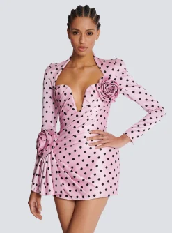 Online Polka Dots Short Printed Dress Women Dresses