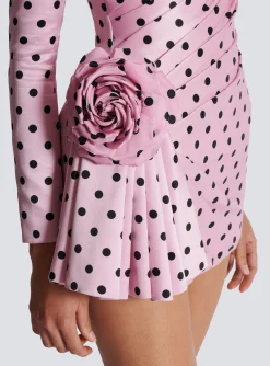 Online Polka Dots Short Printed Dress Women Dresses