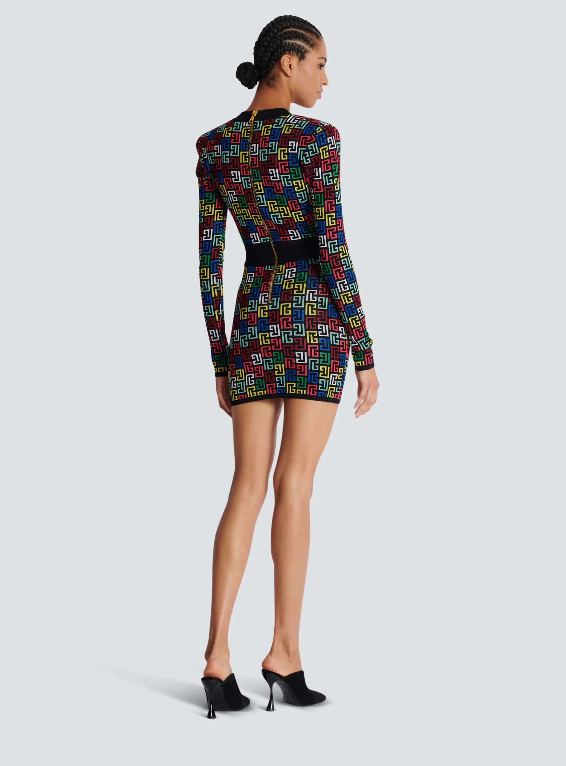 Best Pop Monogram Knit Dress Women Dresses