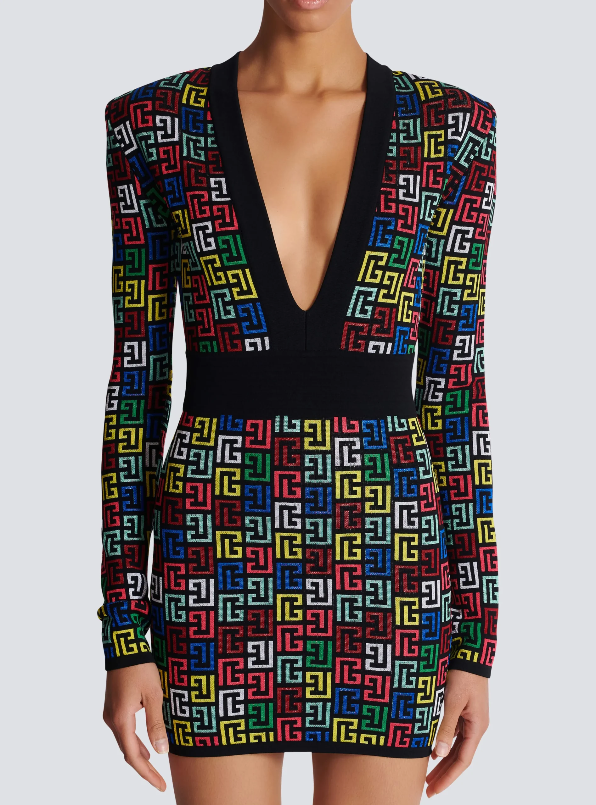 Best Pop Monogram Knit Dress Women Dresses