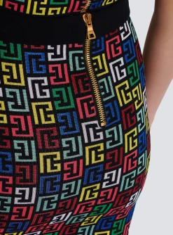 Discount Pop Monogram Knit Skirt Women Skirts