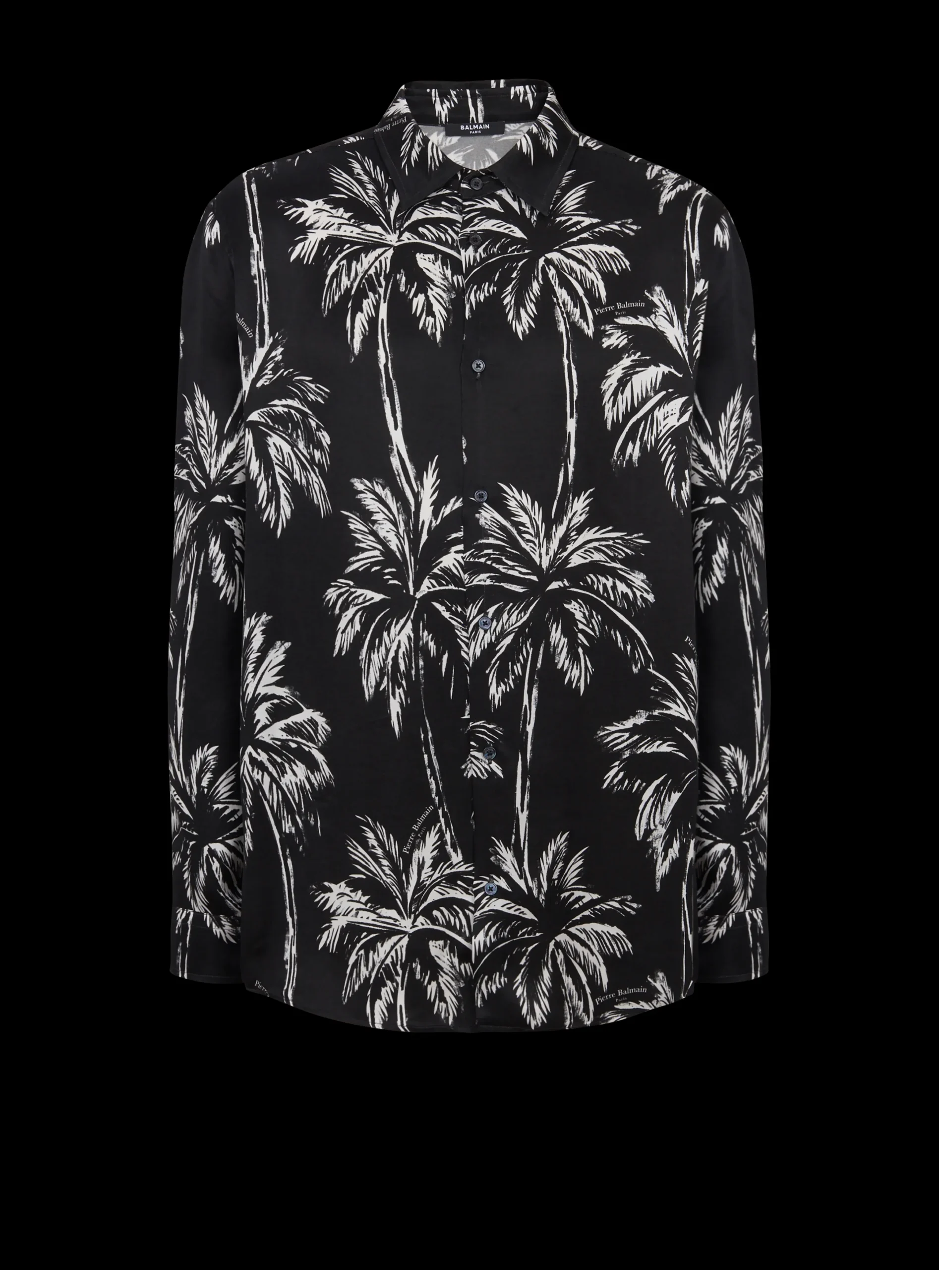 Store Printed Satin Palm Tree Shirt Shirts And Polos