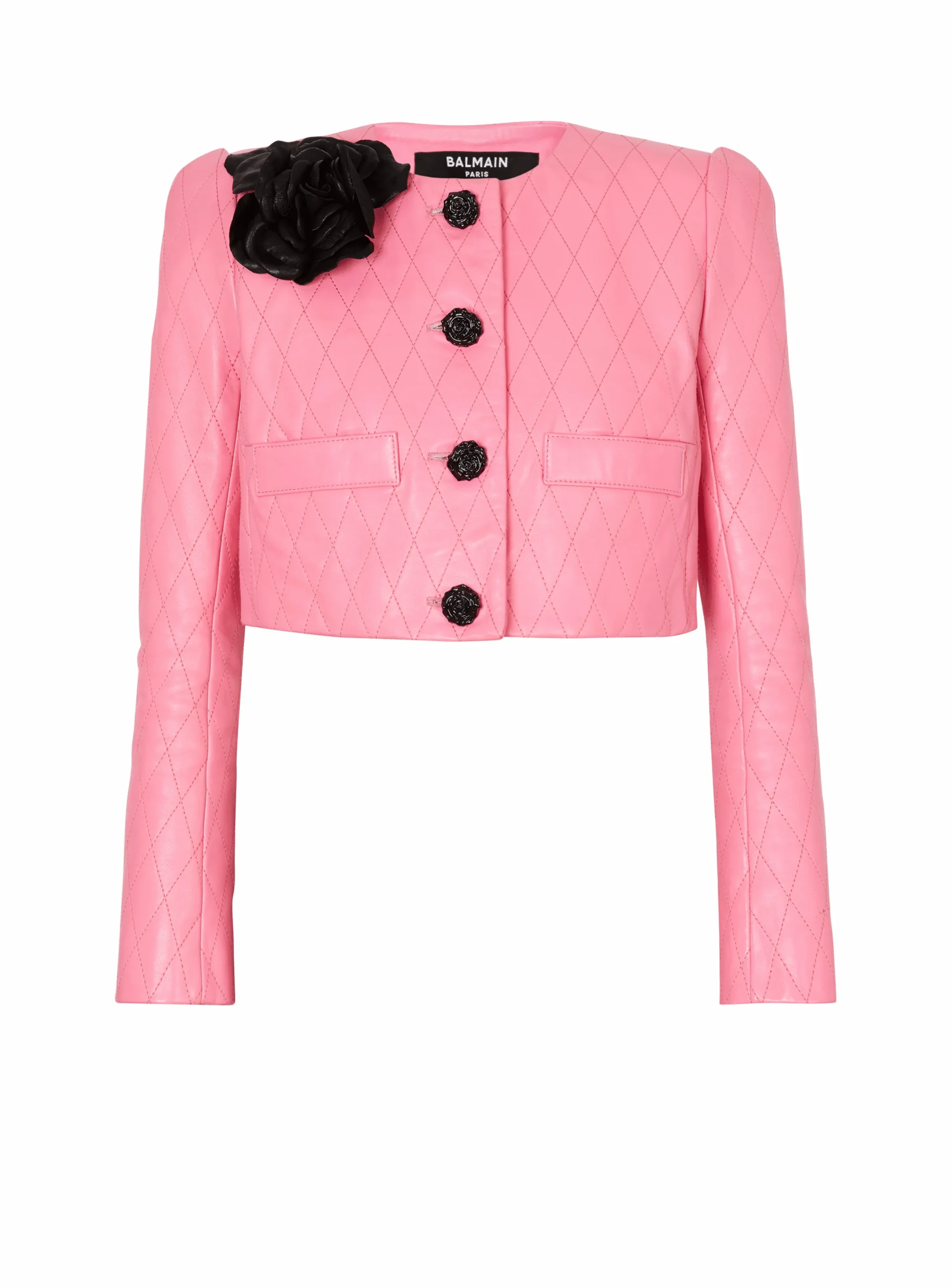 Best Sale Quilted Cropped Leather Jacket Women Jackets And Blazers