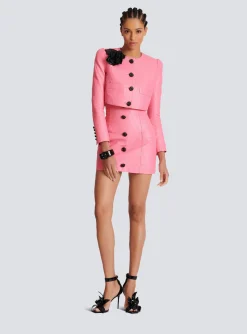 Best Sale Quilted Cropped Leather Jacket Women Jackets And Blazers