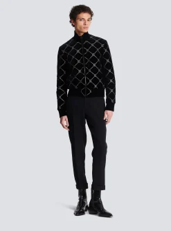 Best Quilted Rhinestone Bomber Jacket Outerwear