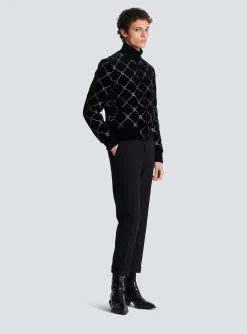 Best Quilted Rhinestone Bomber Jacket Outerwear
