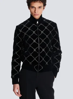 Best Quilted Rhinestone Bomber Jacket Outerwear
