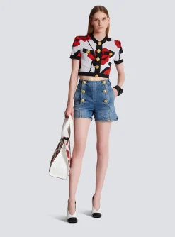 Clearance Roses Jacquard Knit Cardigan Women Knitwear