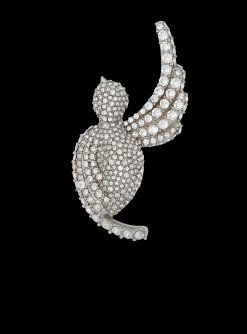 Cheap Rhinestone And Palladium Swallow Brooch Women Fashion Jewelry