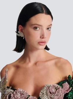 Cheap Rhinestone And Palladium Swallow Earrings Women Fashion Jewelry