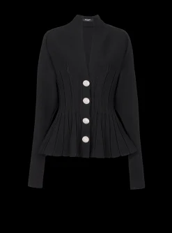 Best Sale Ribbed Knit Peplum Cardigan Women Knitwear