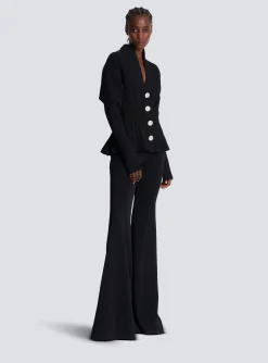 Best Sale Ribbed Knit Peplum Cardigan Women Knitwear