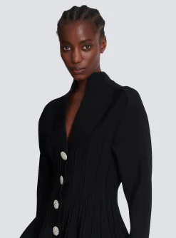 Best Sale Ribbed Knit Peplum Cardigan Women Knitwear