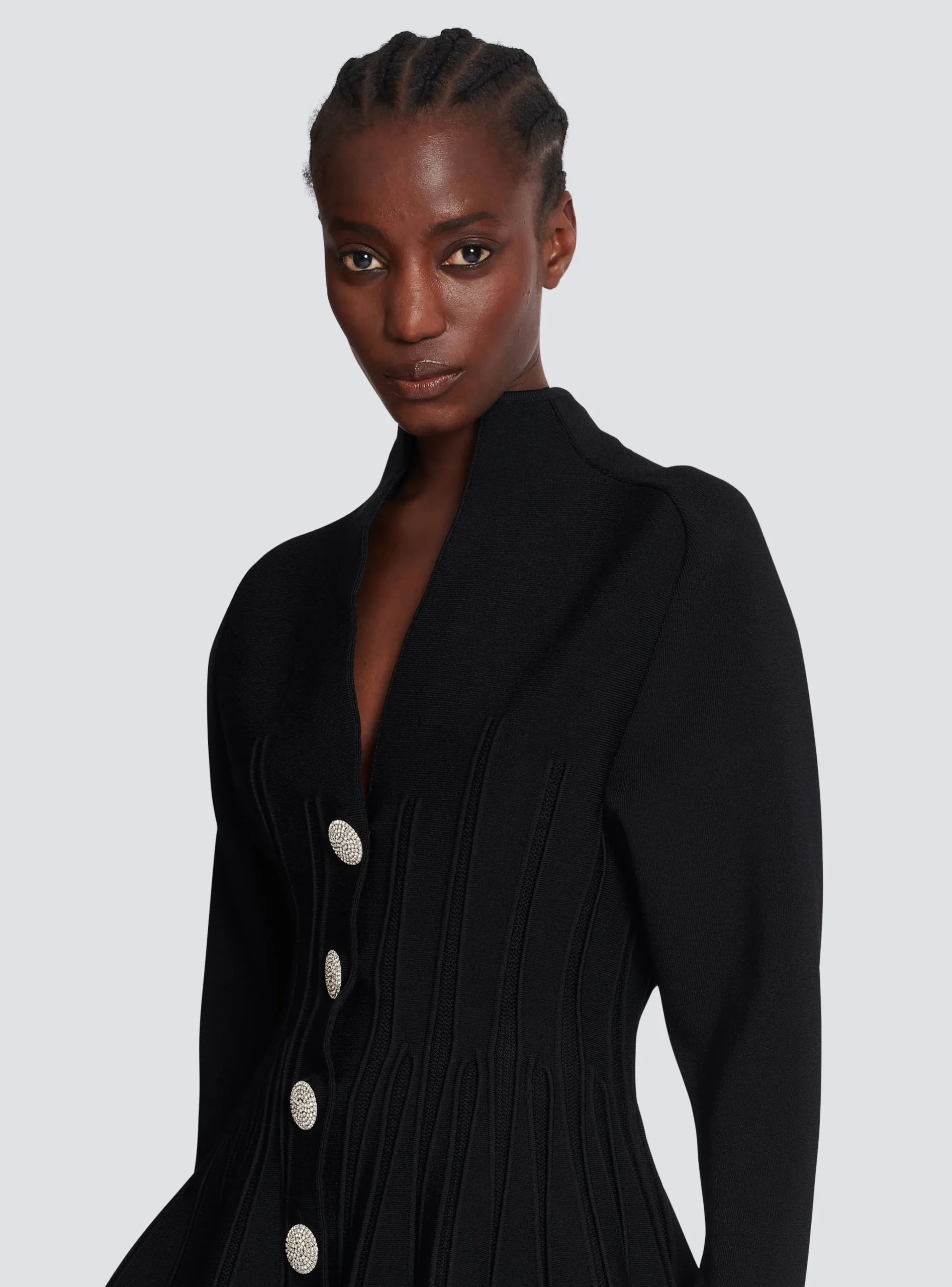 Best Sale Ribbed Knit Peplum Cardigan Women Knitwear