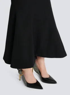 Discount Ruby Monogrammed Leather Slingbacks Women High Heels & Pumps