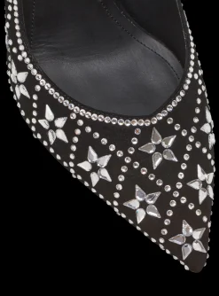 Best Sale Ruby Suede And Crystal Pumps Women High Heels & Pumps