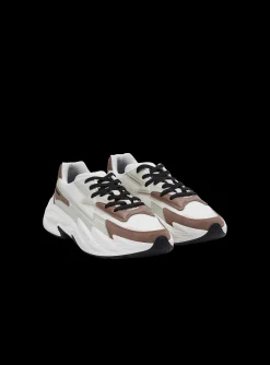 Shop Run-Row Leather And Nylon Trainers Men|Sneakers