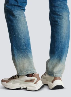 Shop Run-Row Leather And Nylon Trainers Men|Sneakers