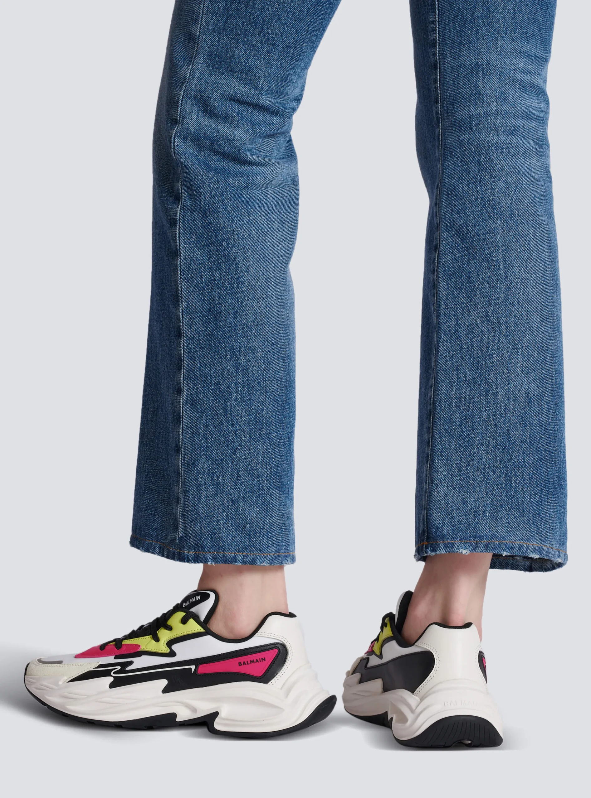 Cheap Run-Row Leather And Nylon Trainers Women Women|Sneakers