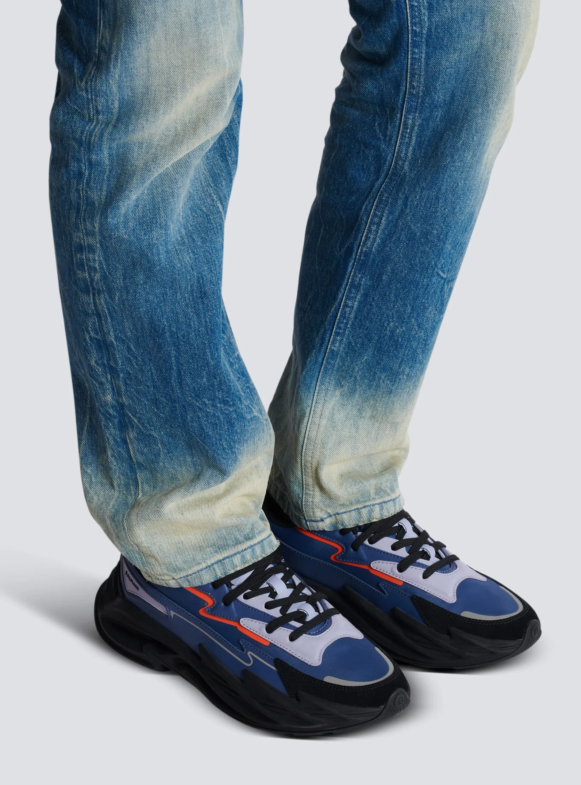 Store Run-Row Leather And Nylon Trainers Men|Sneakers