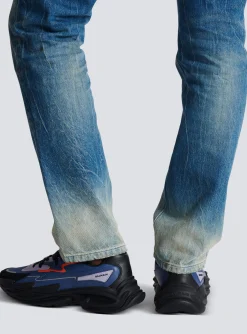 Store Run-Row Leather And Nylon Trainers Men|Sneakers
