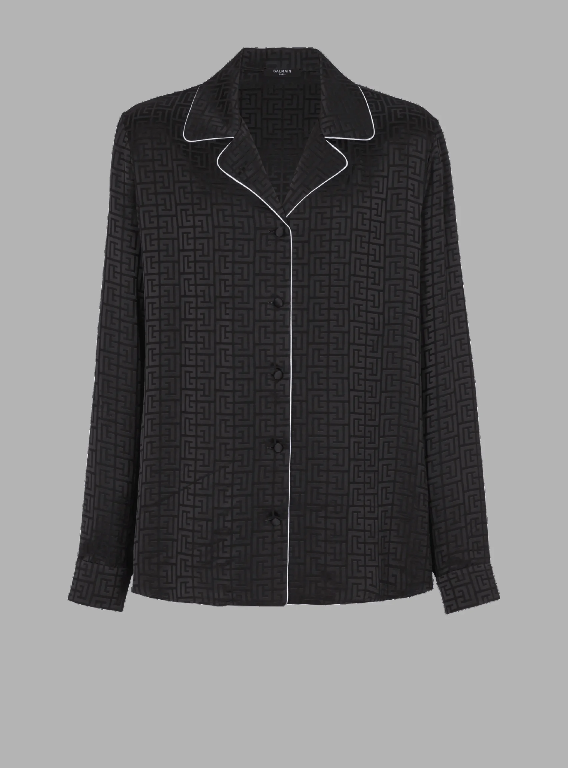 Outlet Satin Monogram Jacquard Shirt Shirts And Polos