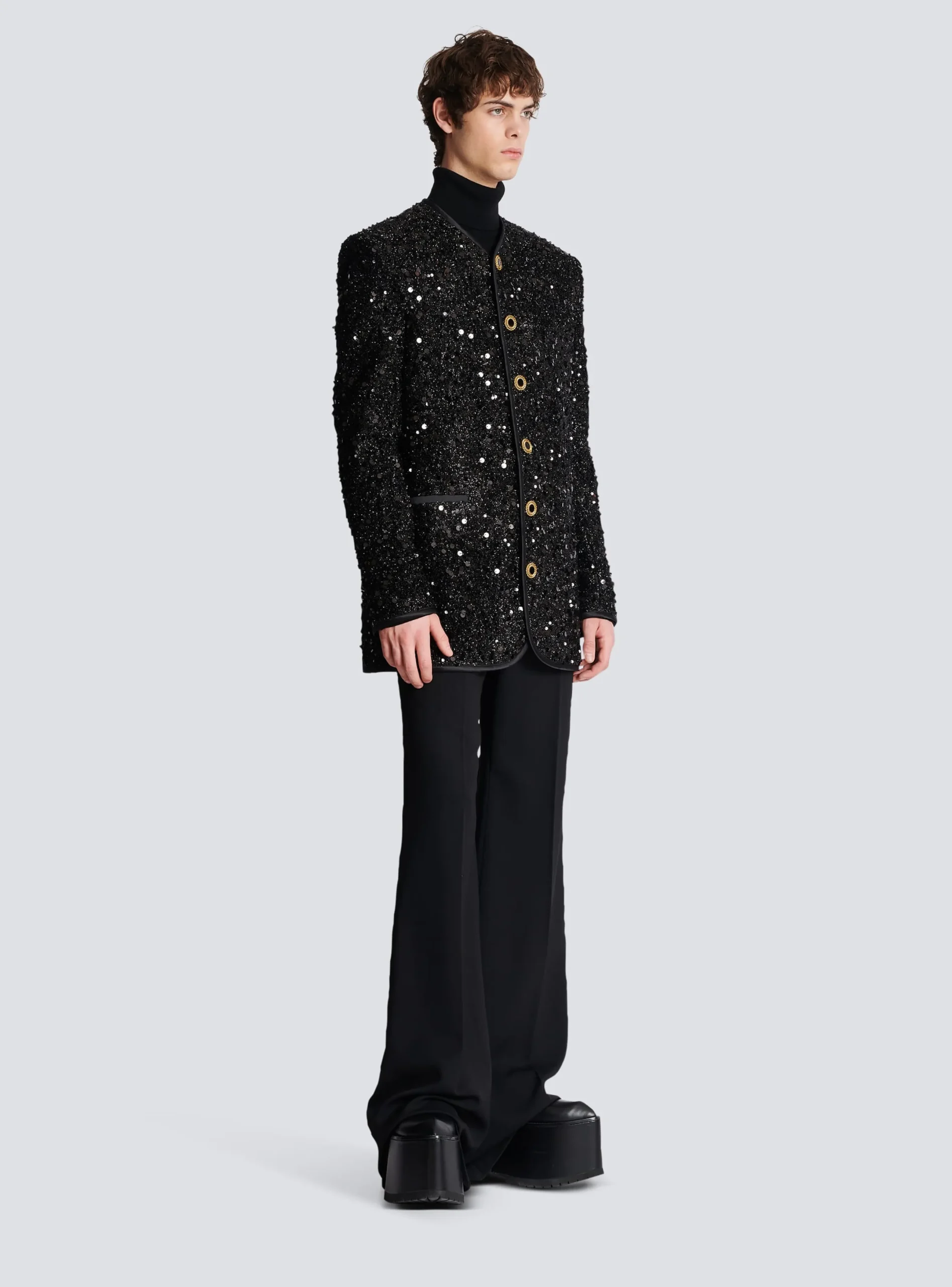 Best Sale Sequinned Lurex Jacket Women Jackets And Blazers|Jackets And Blazers