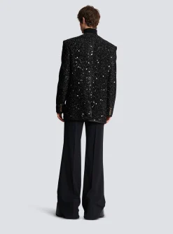 Best Sale Sequinned Lurex Jacket Women Jackets And Blazers|Jackets And Blazers