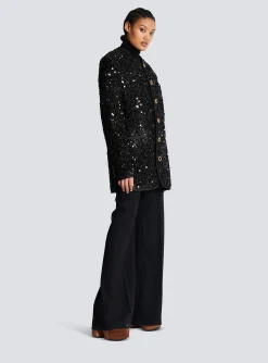 Best Sale Sequinned Lurex Jacket Women Jackets And Blazers|Jackets And Blazers