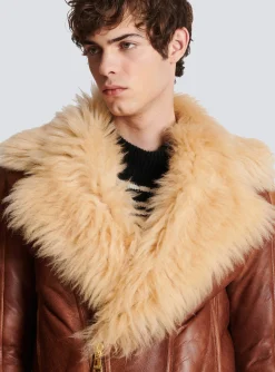 Fashion Sheepskin Aviator Jacket Women Outerwear|Outerwear
