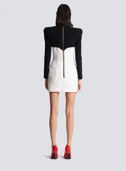Shop Short Buttoned Crepe Dress Women Dresses